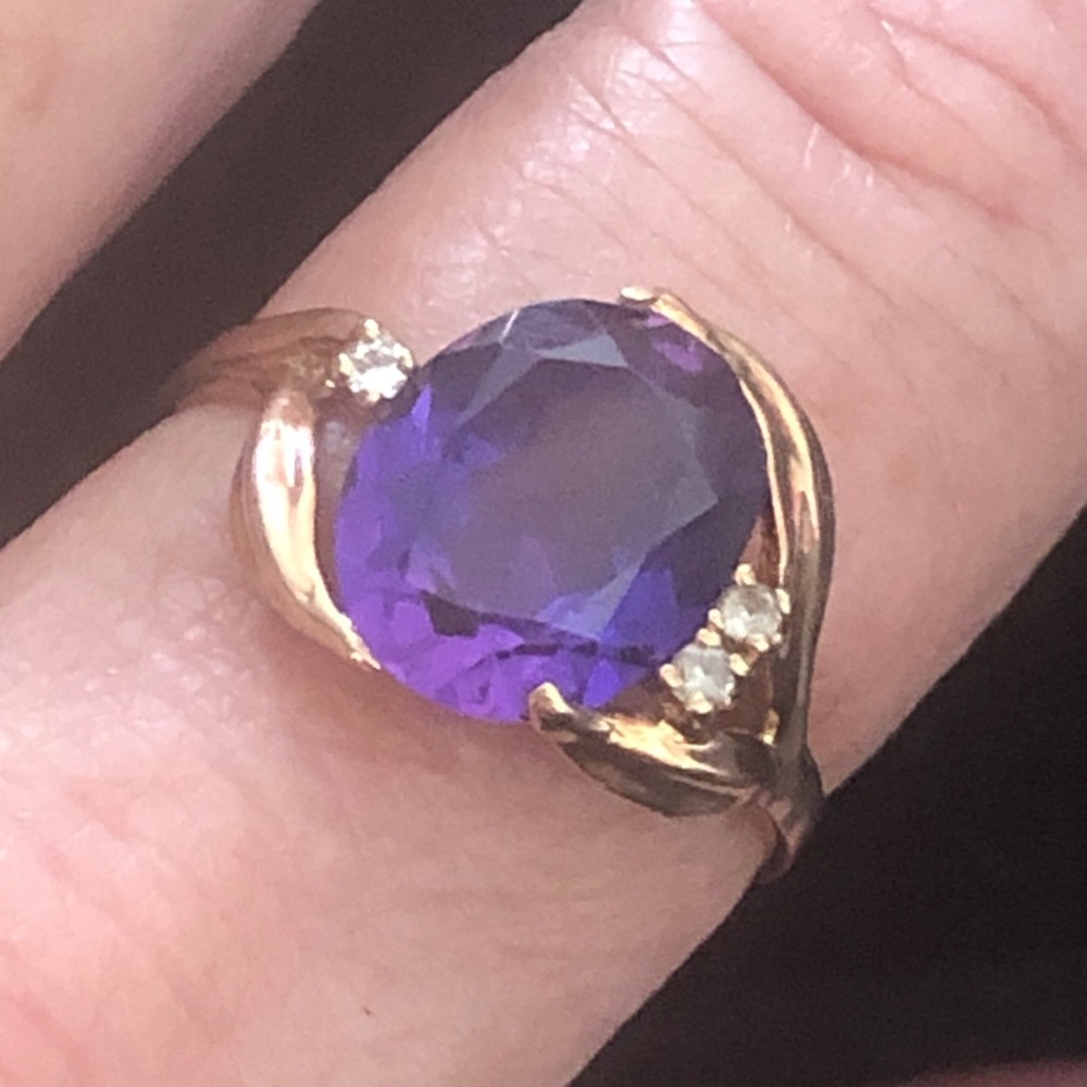 10K Gold Topaz Ring, size 12